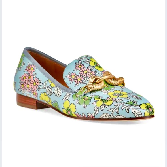 Tory Burch Shoes - Tory Burch | Jessa Floral Printed Horse Bit Loafers